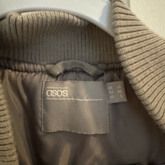 ASOS Grey Bomber Jacket in size 6 - Picture 2 of 5